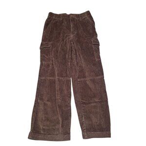 BDG Urban Outfitters Corduroy Pants Brown Cargo Pockets Womens 6 UK 10 Buckle